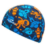 Mesh Print Swim Cap Size S - AllAstro Blue Orange