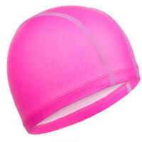 Silicone Plain Mesh Swim Cap - Pink