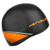 Silicone Moulded Swim Cap - Black Orange