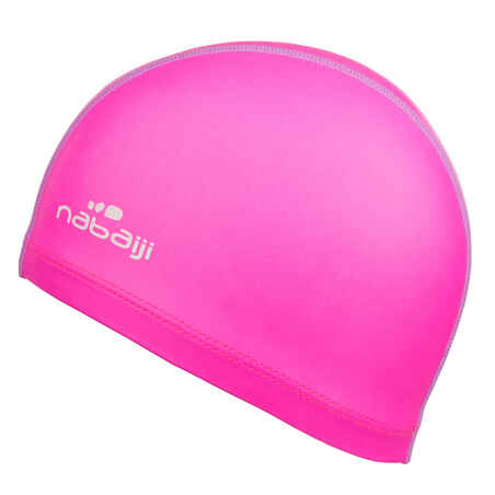 Silicone Plain Mesh Swim Cap - Pink