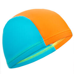 BONNET DE BAIN MAILLE BEBE BLEU ORANGE