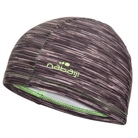 Mesh Print Swim Cap Size L - Woolly Black