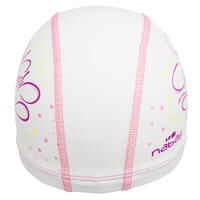 Coated mesh swim cap - Printed fabric - Size L - Play white pink