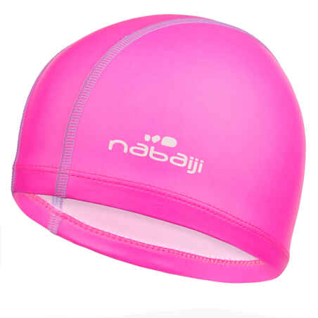 Silicone Plain Mesh Swim Cap - Pink