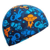 Mesh Print Swim Cap Size S - AllAstro Blue Orange