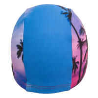 Mesh Print Swim Cap Size L - Sunrise Pink Purple