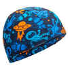 Plavecká látková čiapka Allastro s potlačou veľkosť S modro-oranžová
