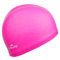 Silicone Plain Mesh Swim Cap - Pink