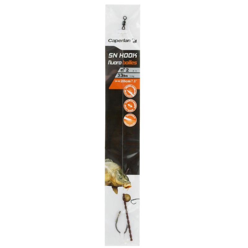 Fils Hameçons Lests Bas De Ligne Pêche De La Carpe Sn Hook Fluoro Boilies