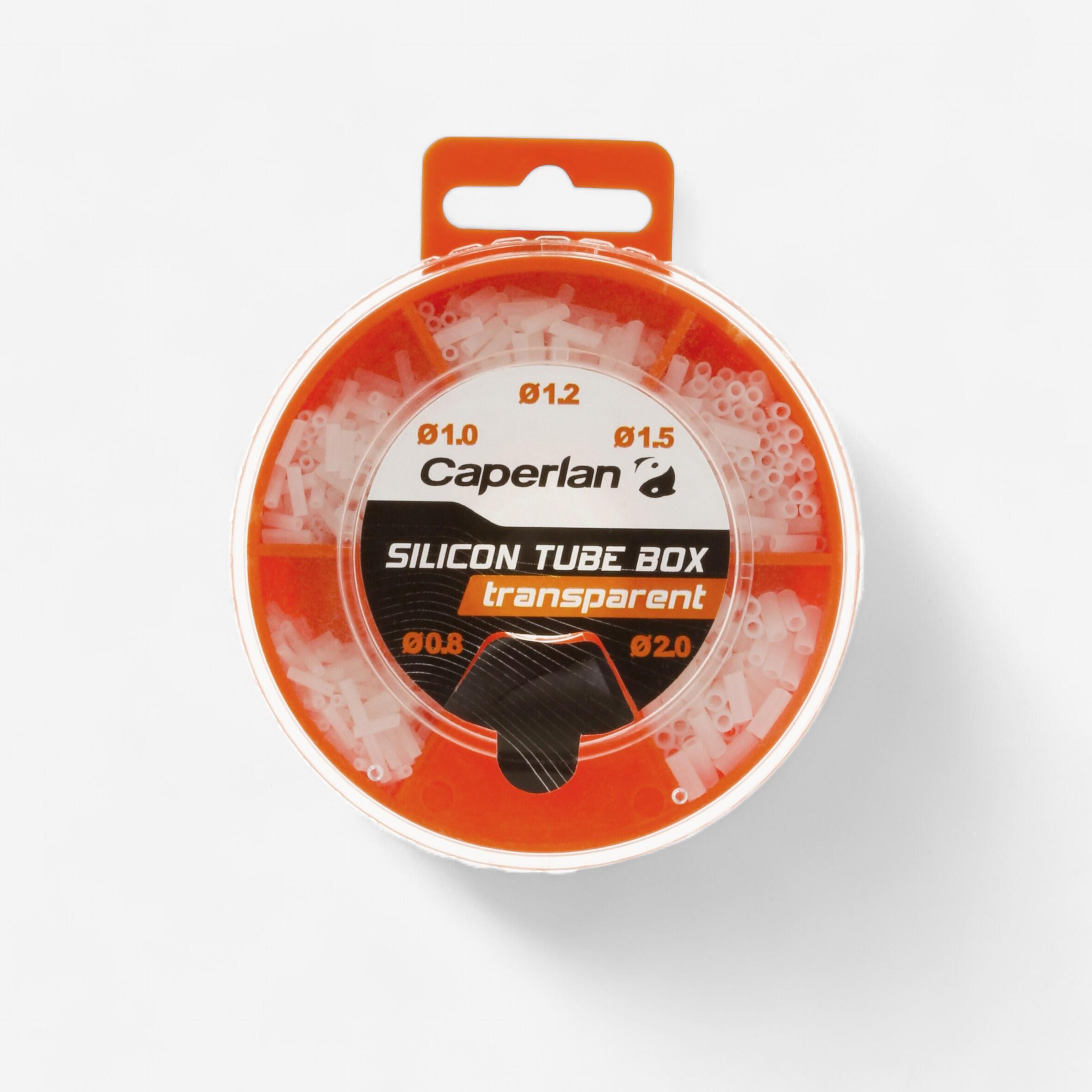 KIT PÊCHE AU COUP SILICONE TUBE BOX TRANSPARENT - Caperlan