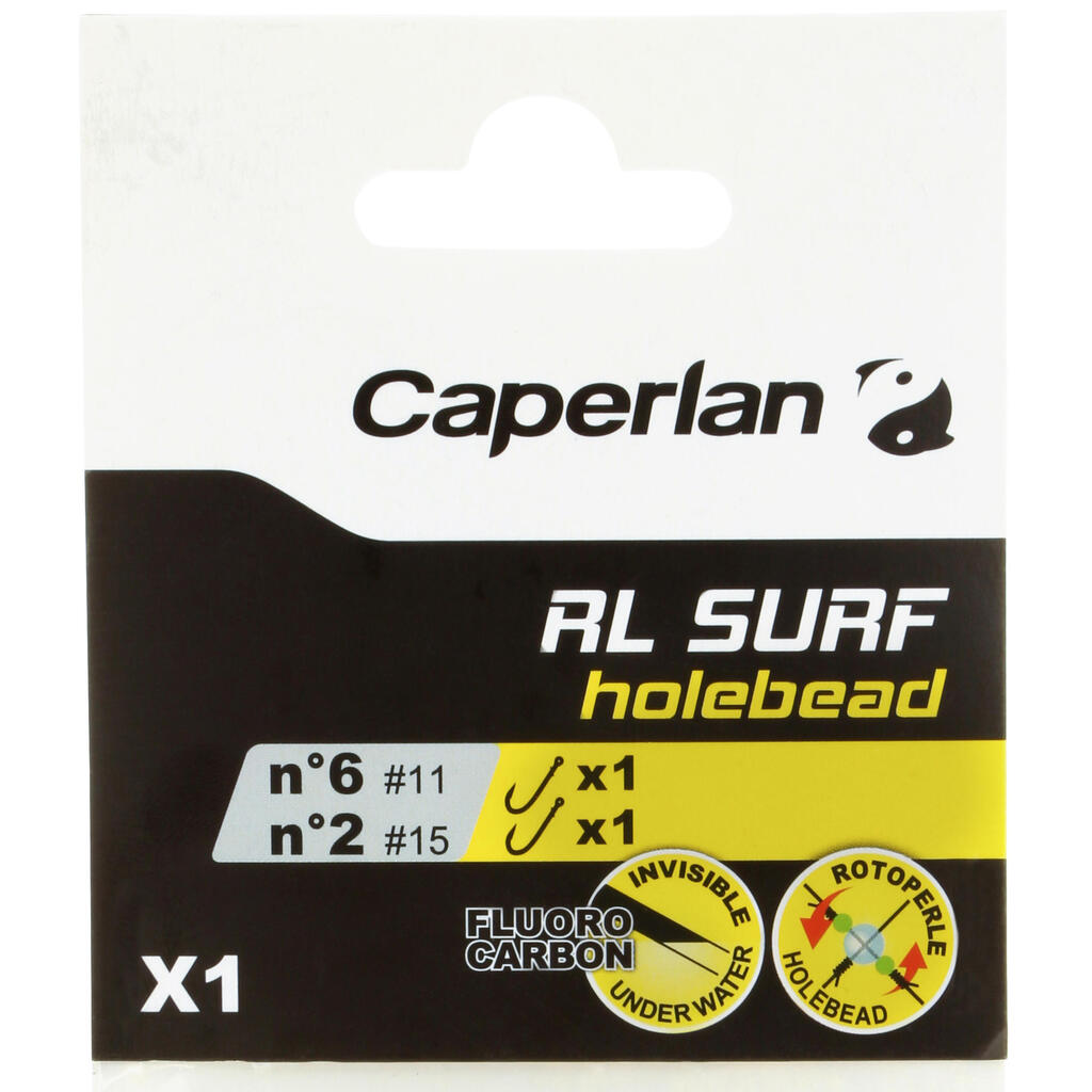 RL SURF HOLEBEAD x1 2H No. 6 surfcasting leader