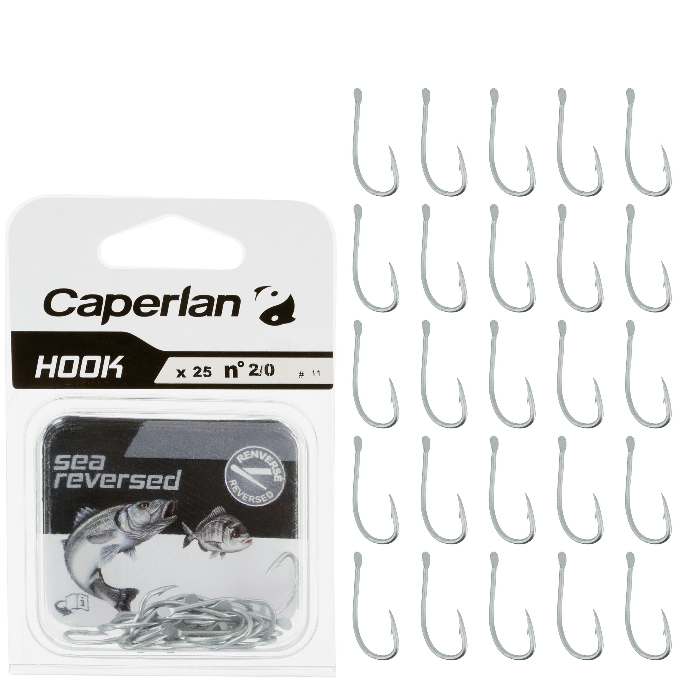 CAPERLAN Sea fishing spade-end hook OFFSET HOOK SEA