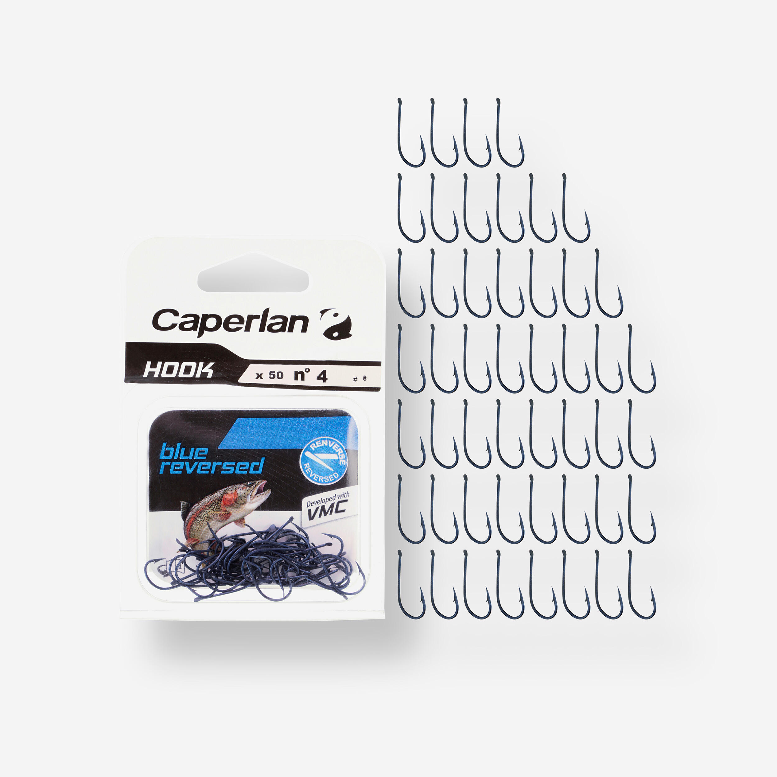 SINGLE FISHING HOOK BLUE REVERSED HOOK - CAPERLAN