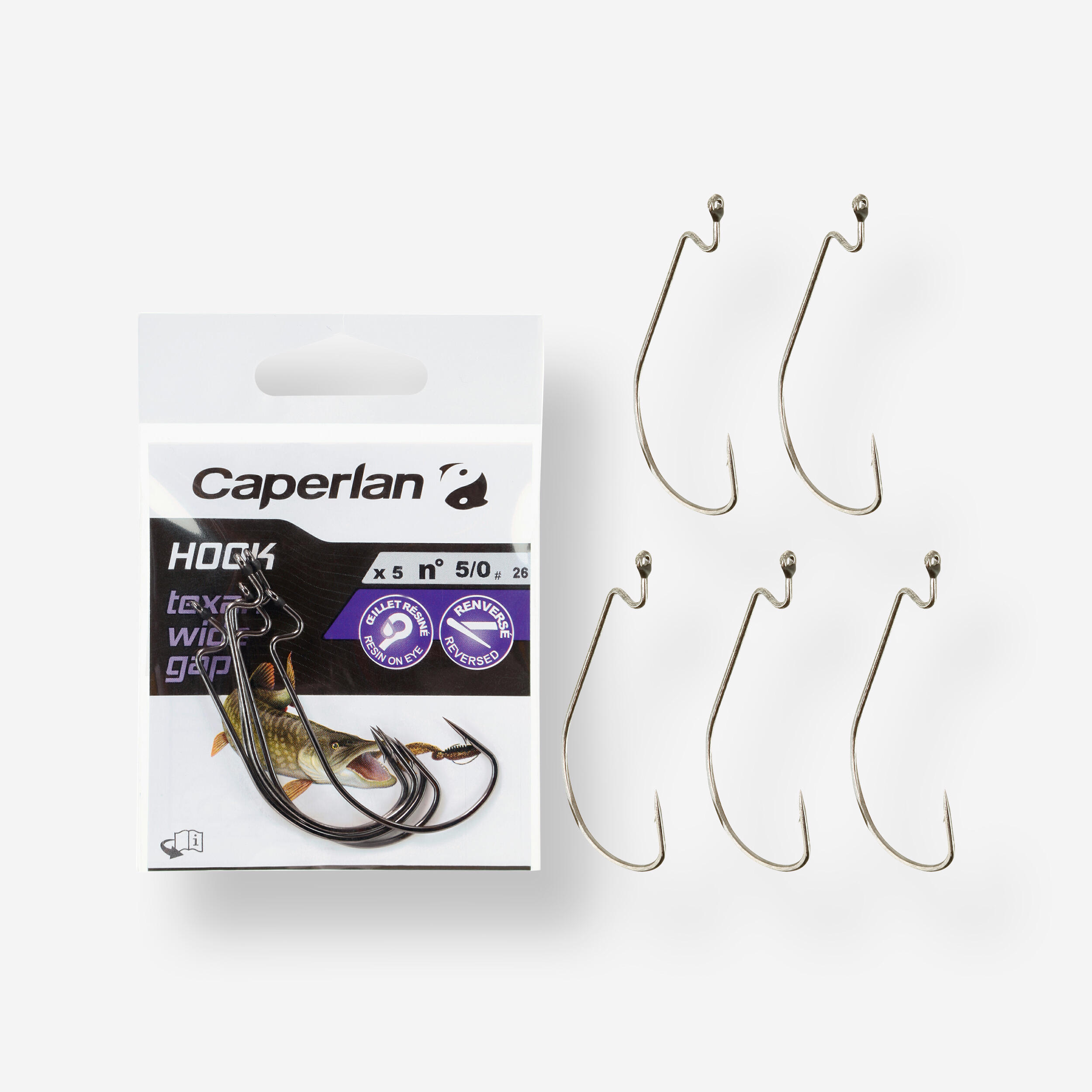 CAPERLAN Háčik Hook Texan Wide Gap GAP 5/0 na texaskú montáž 5_SLASH_0