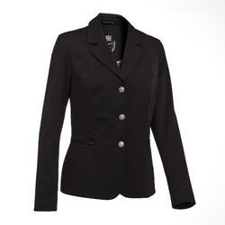 Chaqueta de concurso equitación mujer CLÁSICA negro