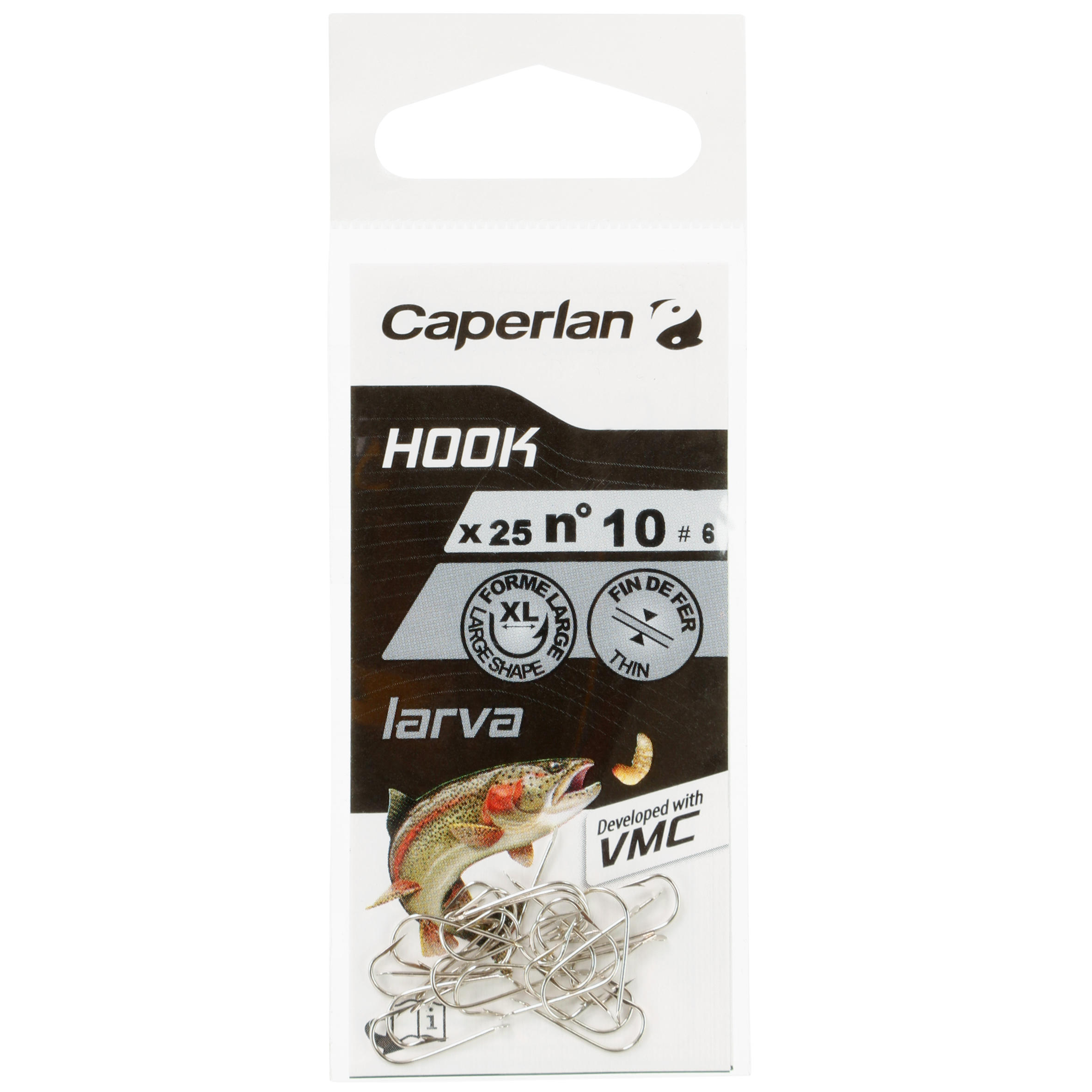 Hameçon simple pêche Hook special Larva - CAPERLAN