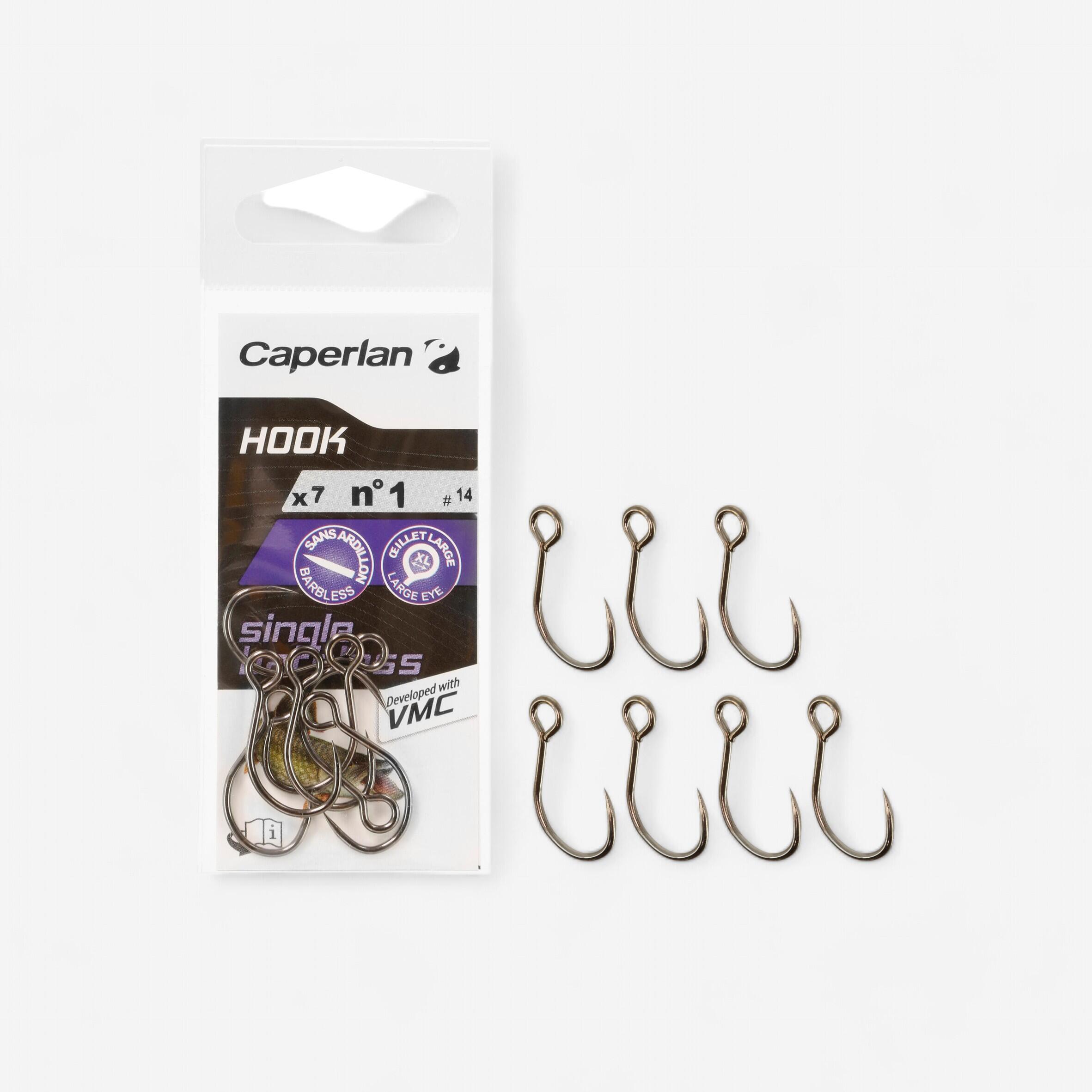 CAPERLAN SINGLE FISHING HOOK SINGLE BARBLESS