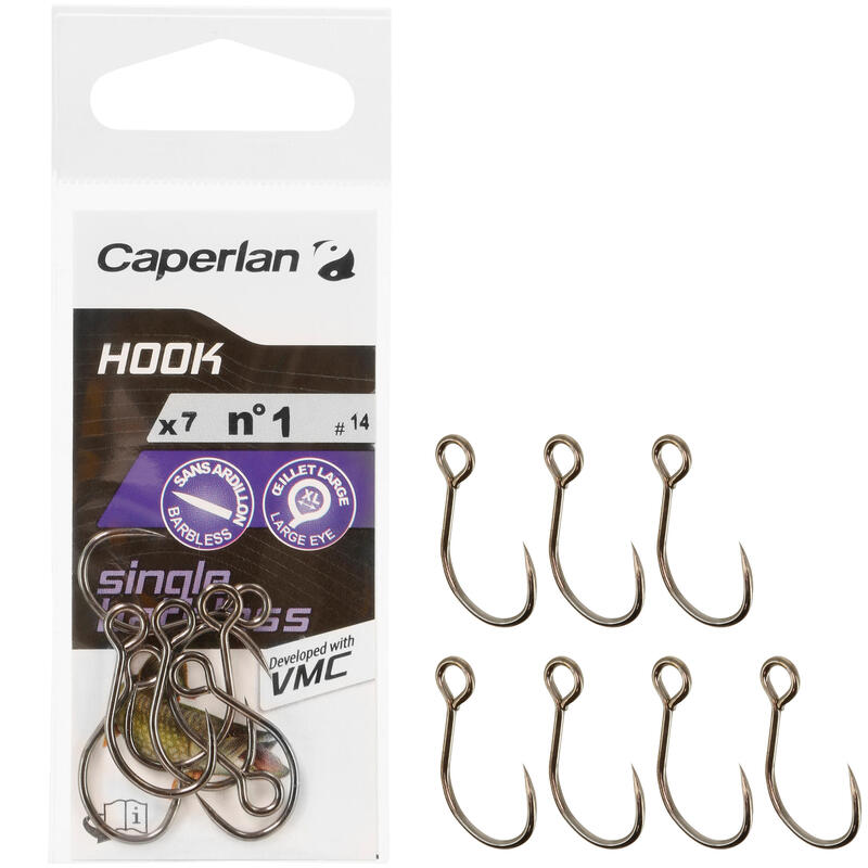 ANZUELO SIMPLE PESCA HOOK SINGLE BARBLESS