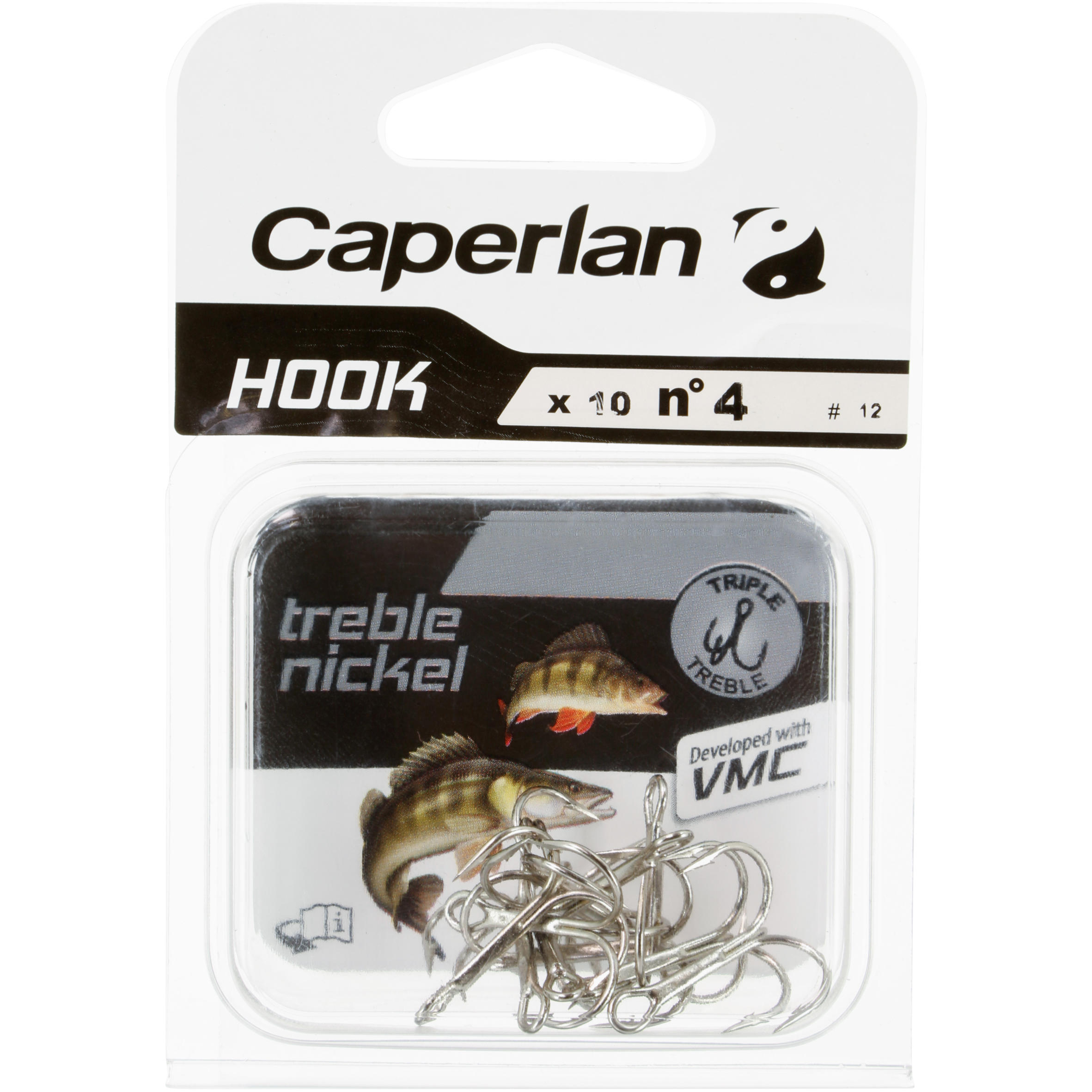 FISHING HOOK TREBLE NICKEL - Caperlan - Decathlon