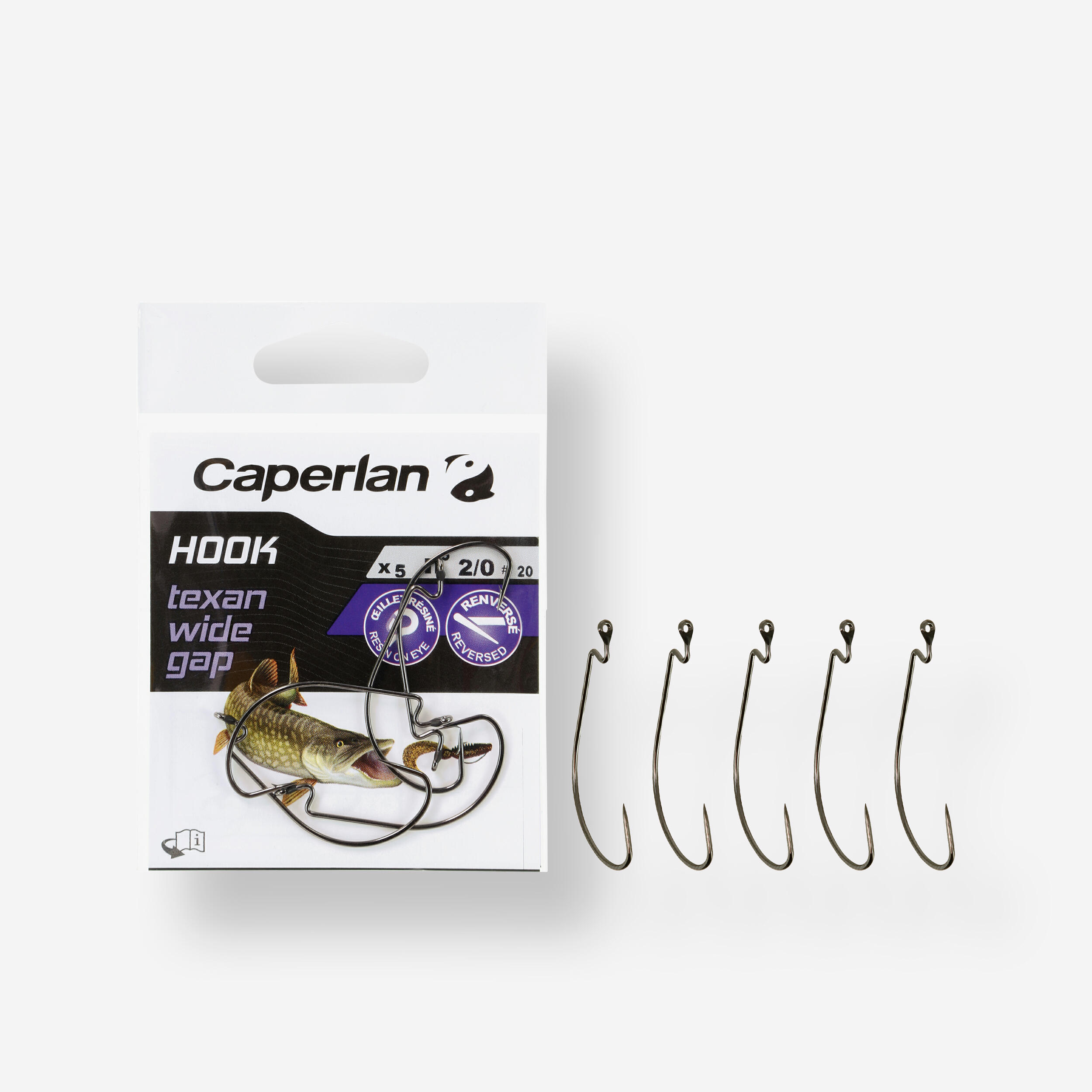 CAPERLAN TEXAN WIDE GAP HOOK 2/0