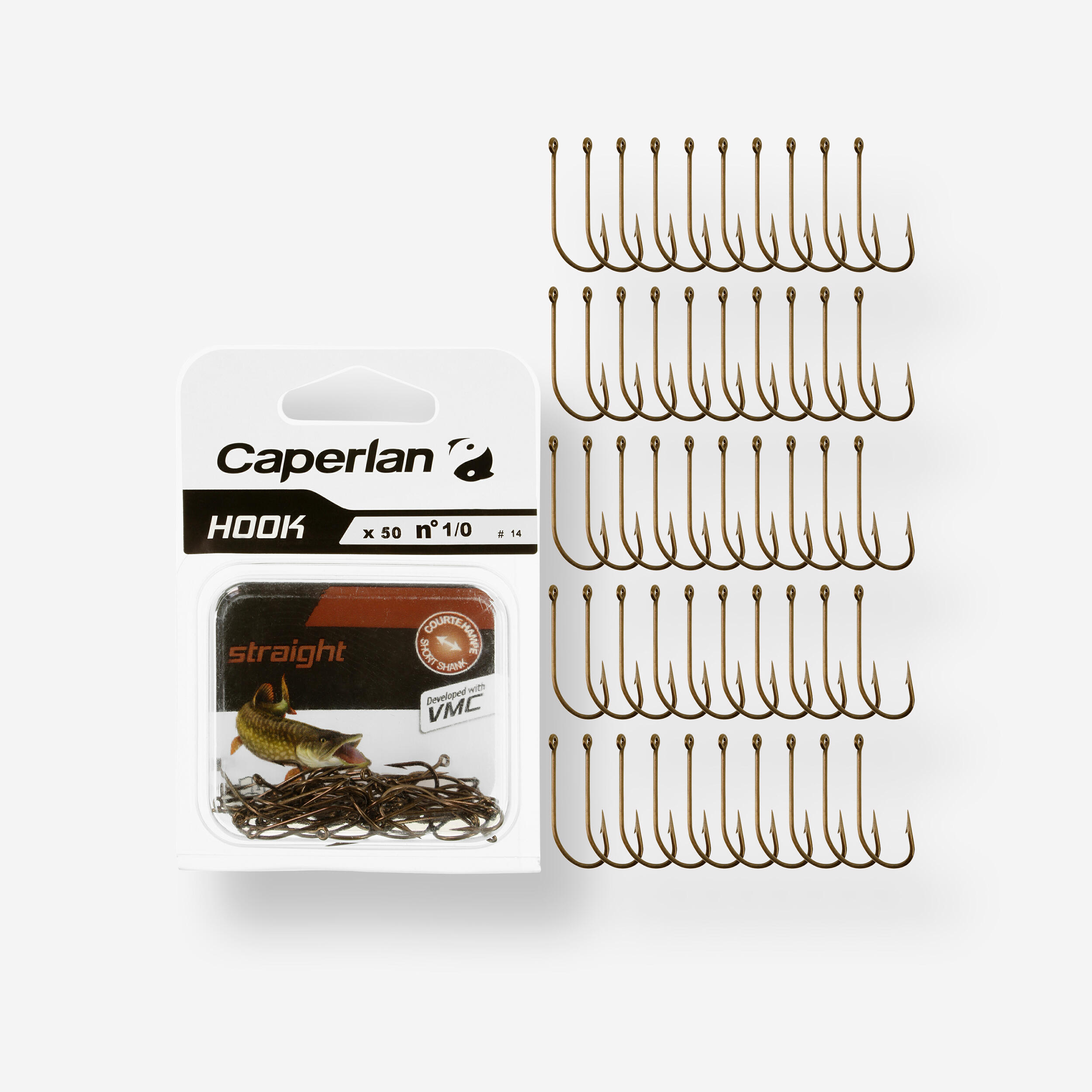 CAPERLAN SINGLE FISHING HOOK STRAIGHT HOOK