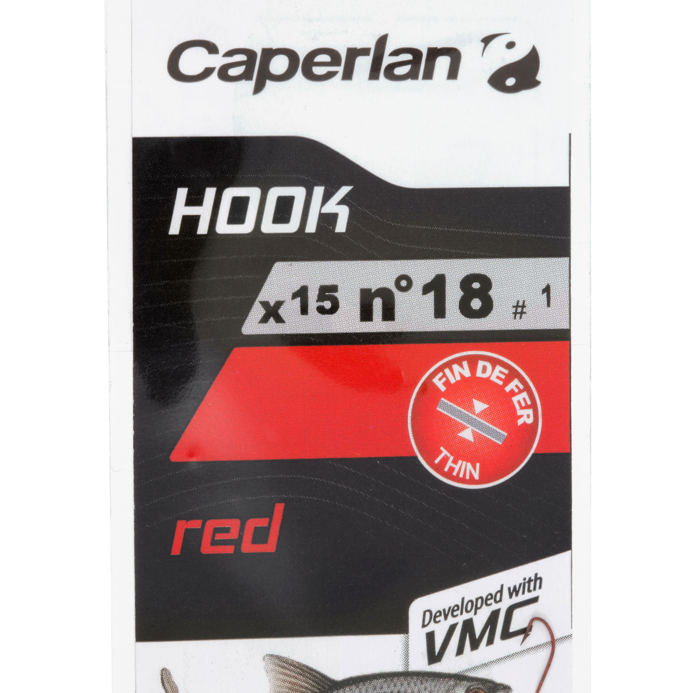 CAPERLAN SINGLE HOOK RED STILL FISHING HOOK 5/6