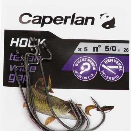 Fishing Texan Hook Texan Wide Gap 5/0 Hook 