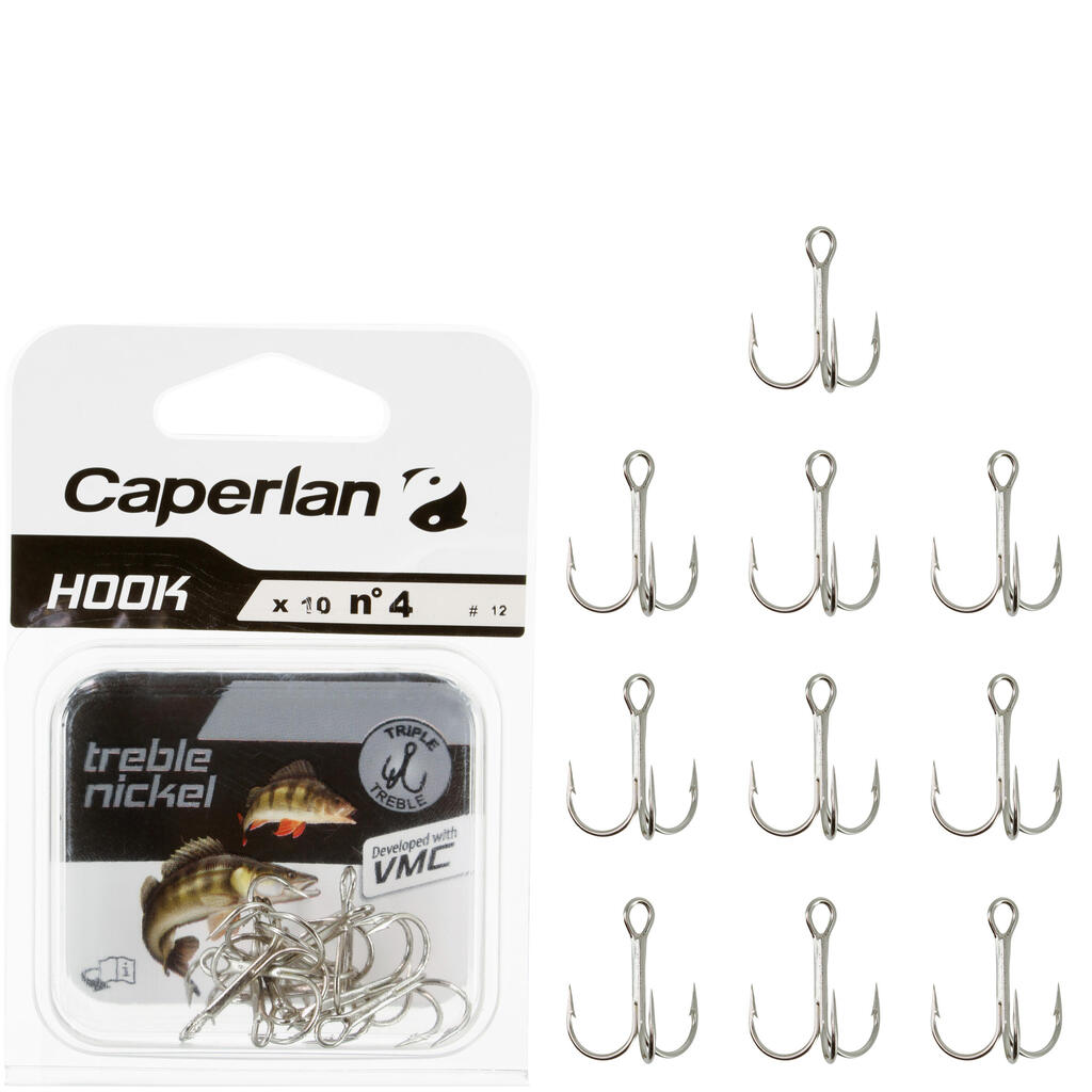 Fishing Hook Treble Nickel