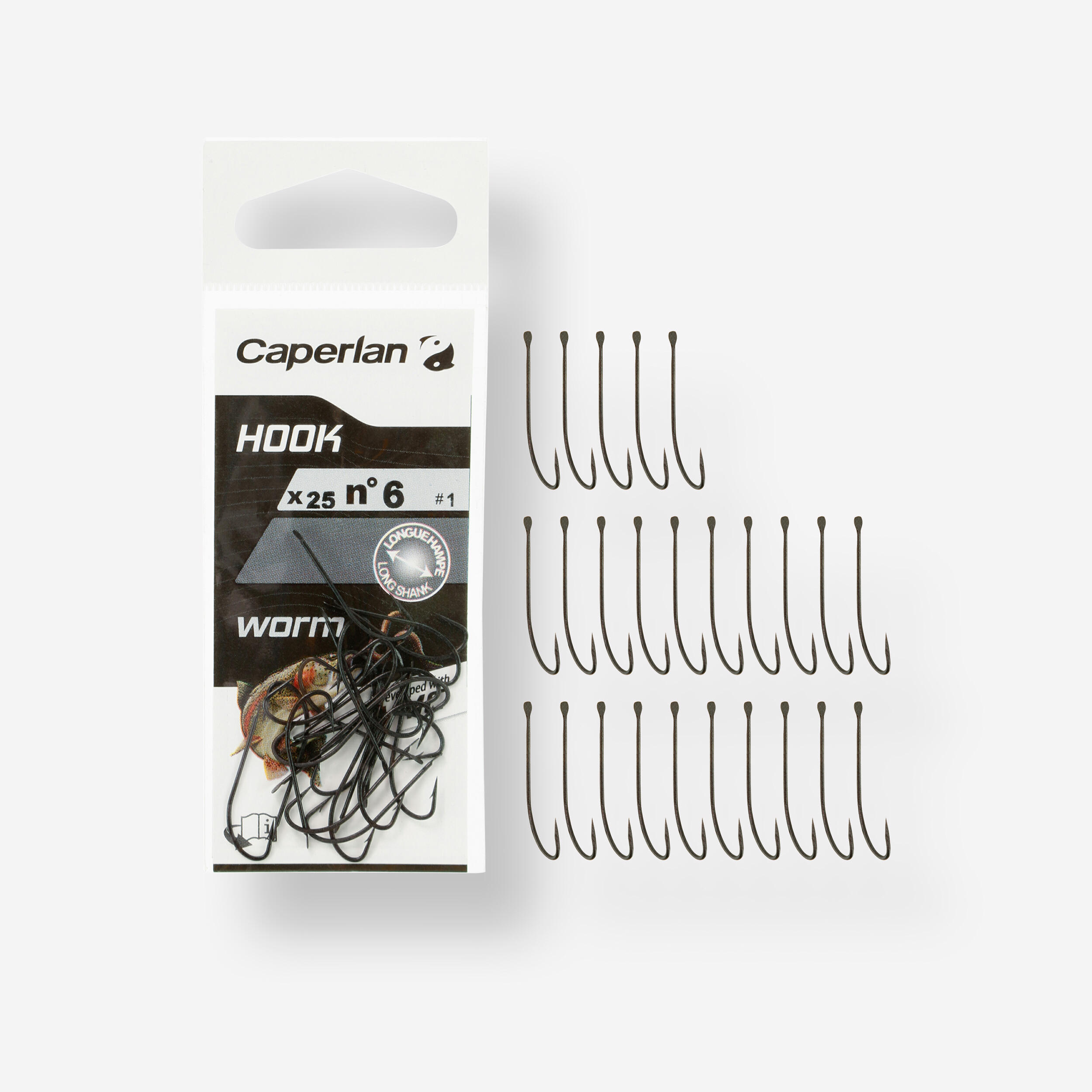 Cârlige Simple Pescuit Special Worm CAPERLAN CAPERLAN