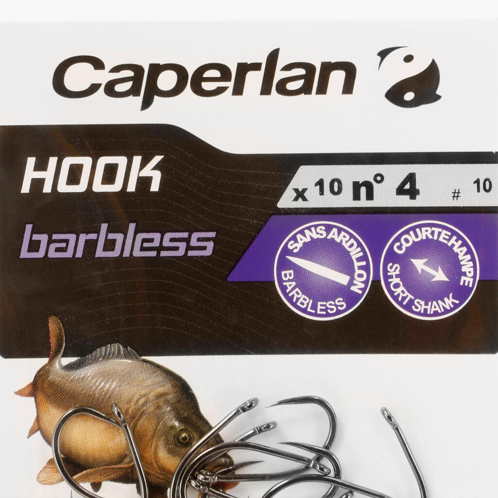 КУКИ ЗА РИБОЛОВ НА ШАРАН CARPE HOOK BARBLESS, БЕЗ КОНТРА