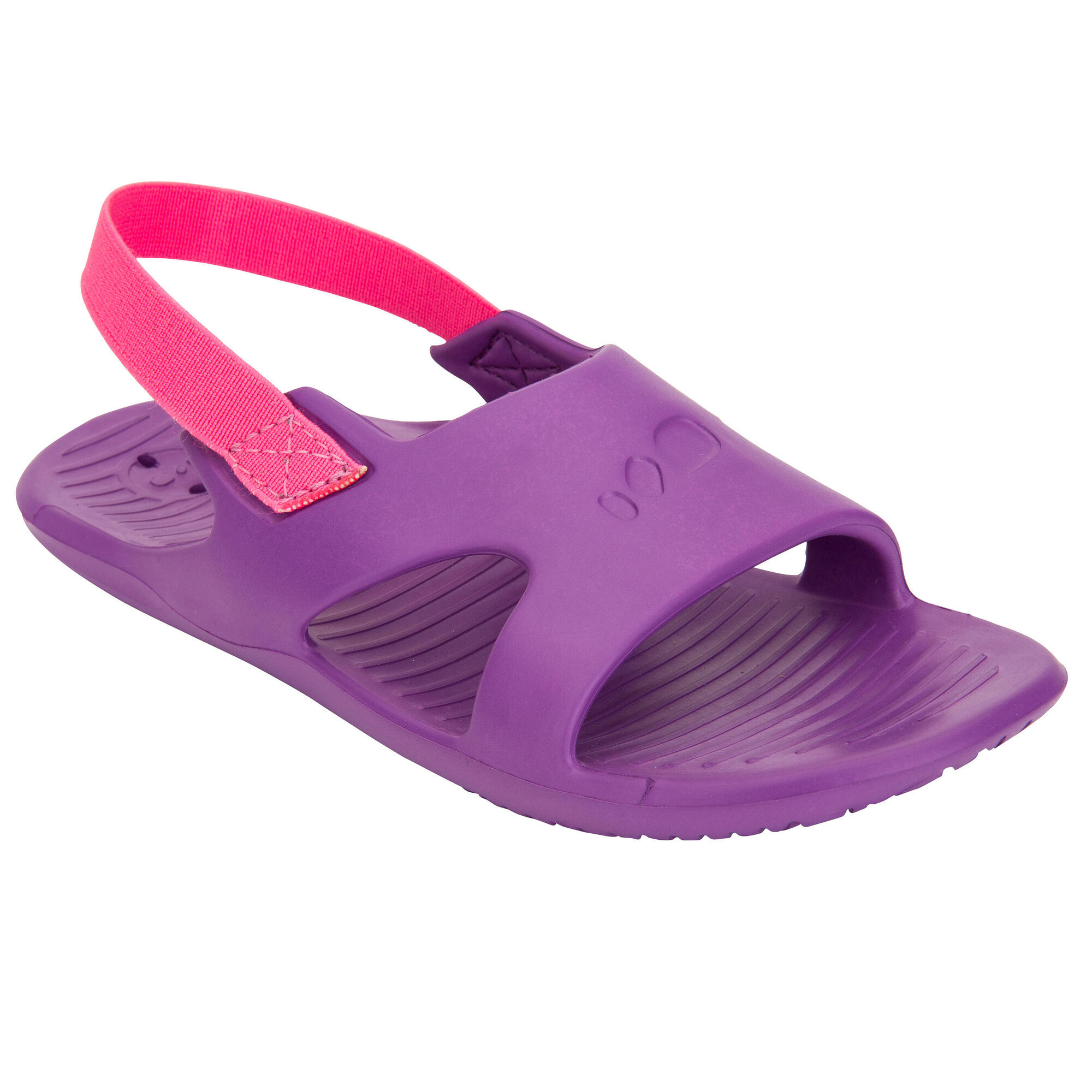 purple floral sandals