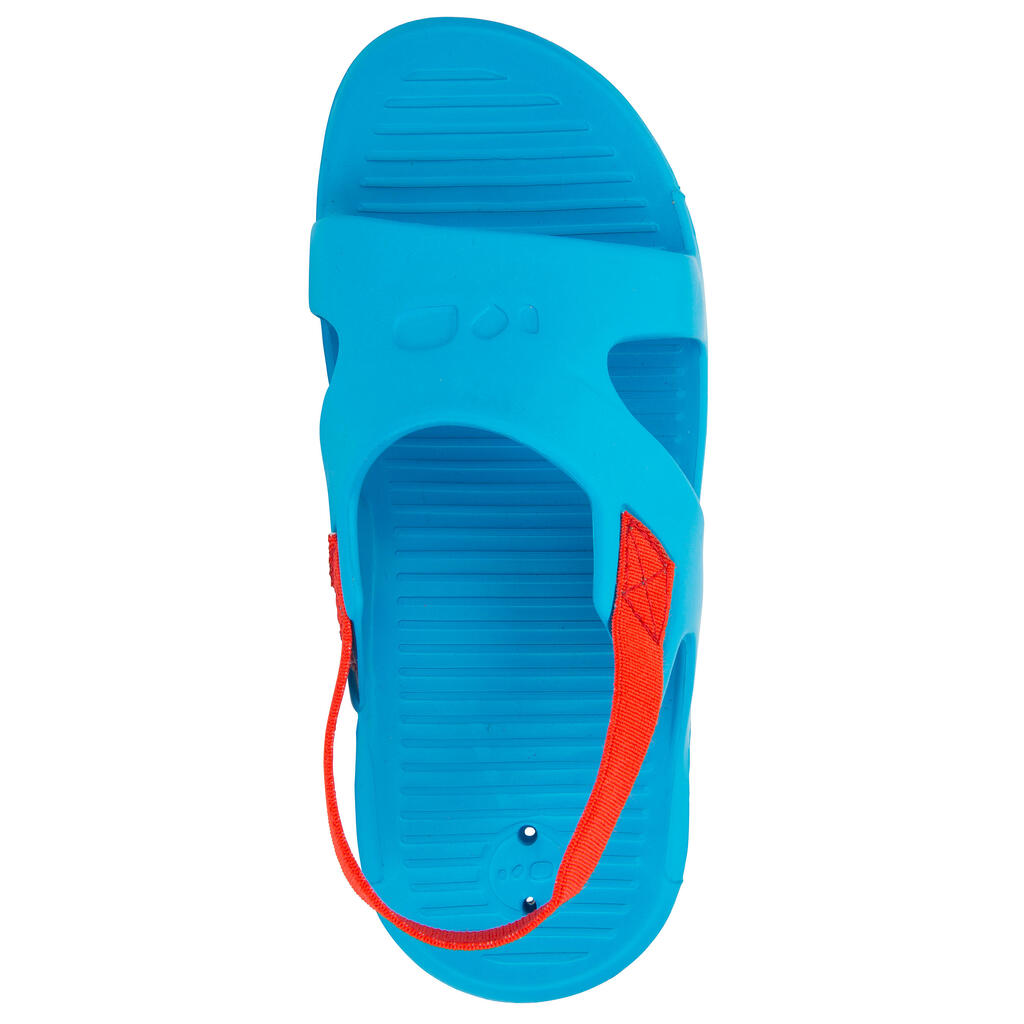 Kids' Pool Sandal SLAP 100 BASIC - Blue/Green