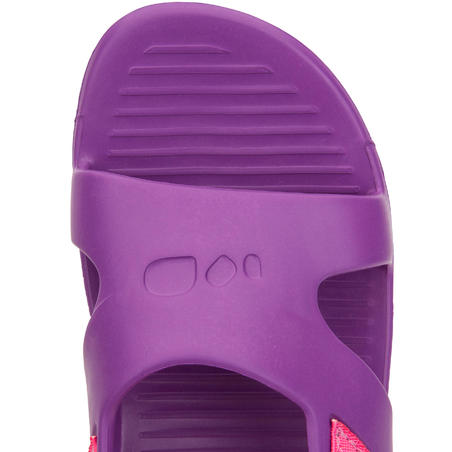 Chaussure Sandale Piscine Enfant SLAP 100 BASIC Violet Rose