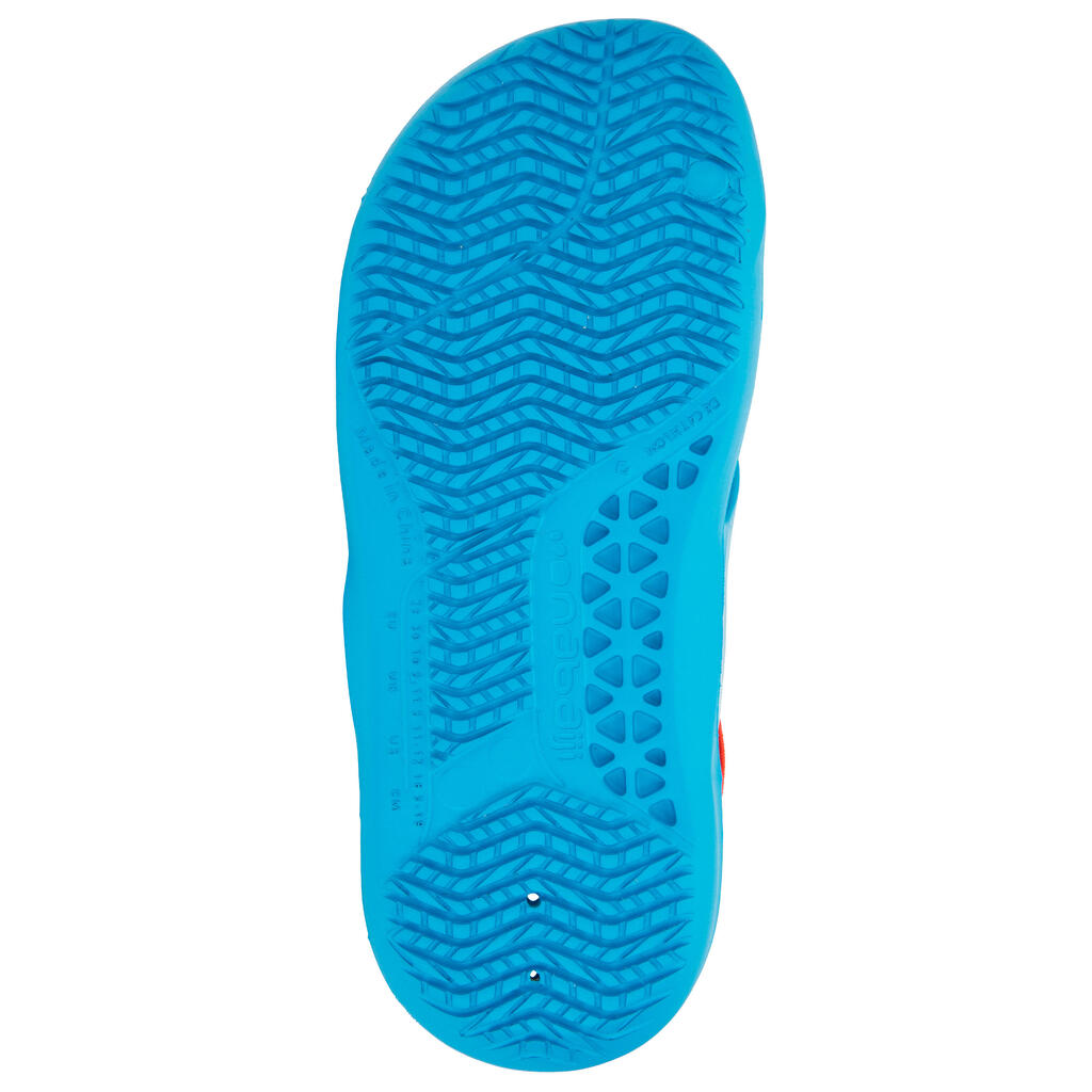 Kids' Pool Sandal SLAP 100 BASIC - Blue/Green