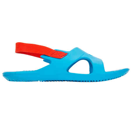 Kids' Pool Sandal SLAP 100 BASIC- Blue Red