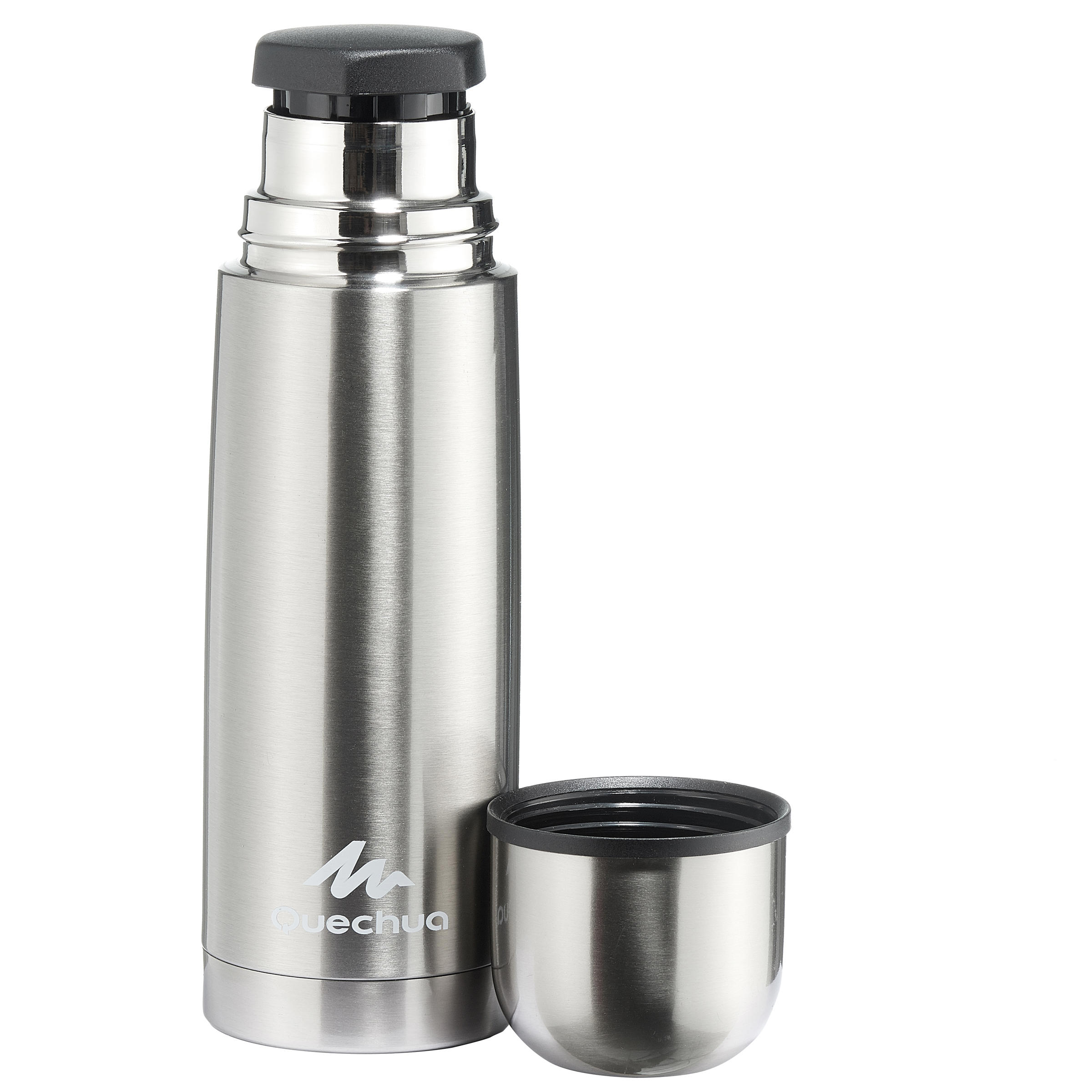 Stainless steel 0.7 L insulated bottle with cup for hiking - metal 9/10