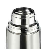 1 L stainless steel isothermal water bottle with cup for hiking - Silver