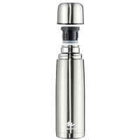 1 L stainless steel isothermal water bottle with cup for hiking - Silver