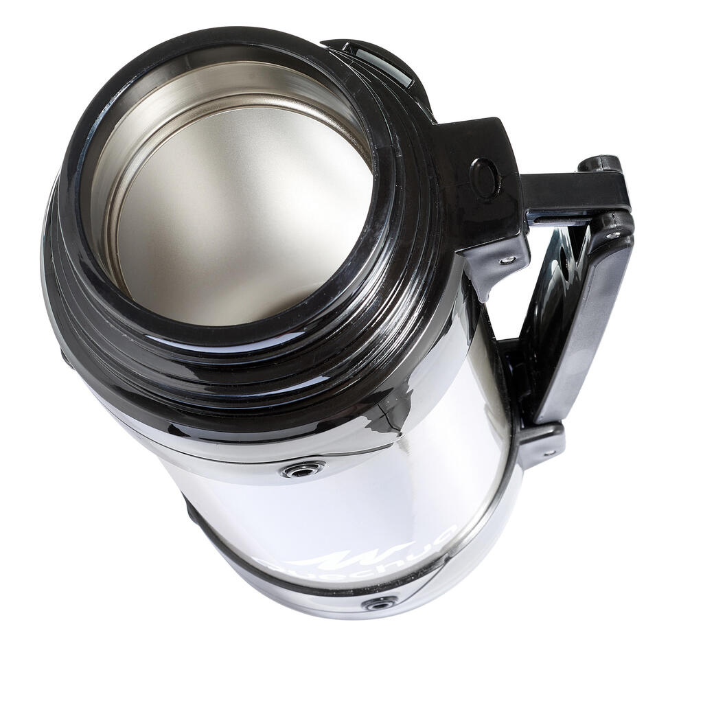 1.5 L stainless steel insulated flask with cup for hiking