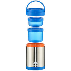 Contenitore isotermico inox tappo a vite 2 Litri (con 2 contenitori alimentari)