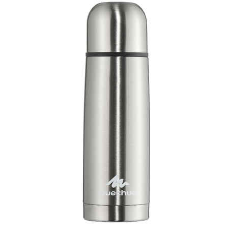 Stainless steel 0.7 L insulated bottle with cup for hiking - metal