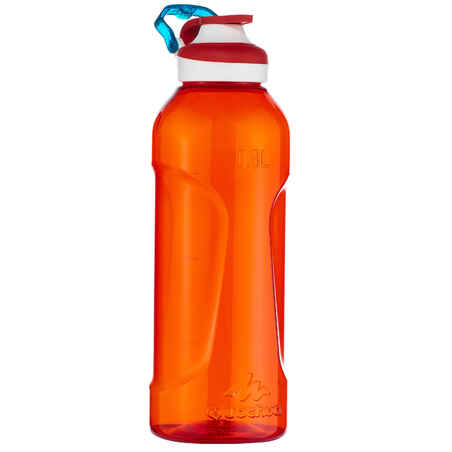 Gourde randonnée 500 bouchon ouverture rapide 0,8 litre plastique Tritan rouge