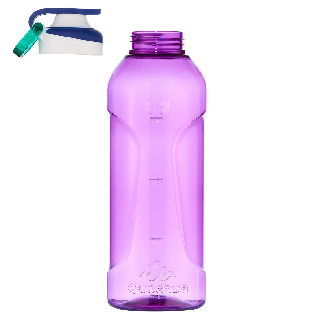 Gourde randonnée 500 bouchon ouverture rapide 0,8 litre plastique Tritan violet