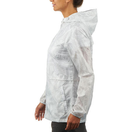 Куртка жіноча для туризму вітрозахисна та водовідштовхувальна