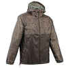 Regenjacke Naturwandern NH100 Raincut Full Zip Herren braun