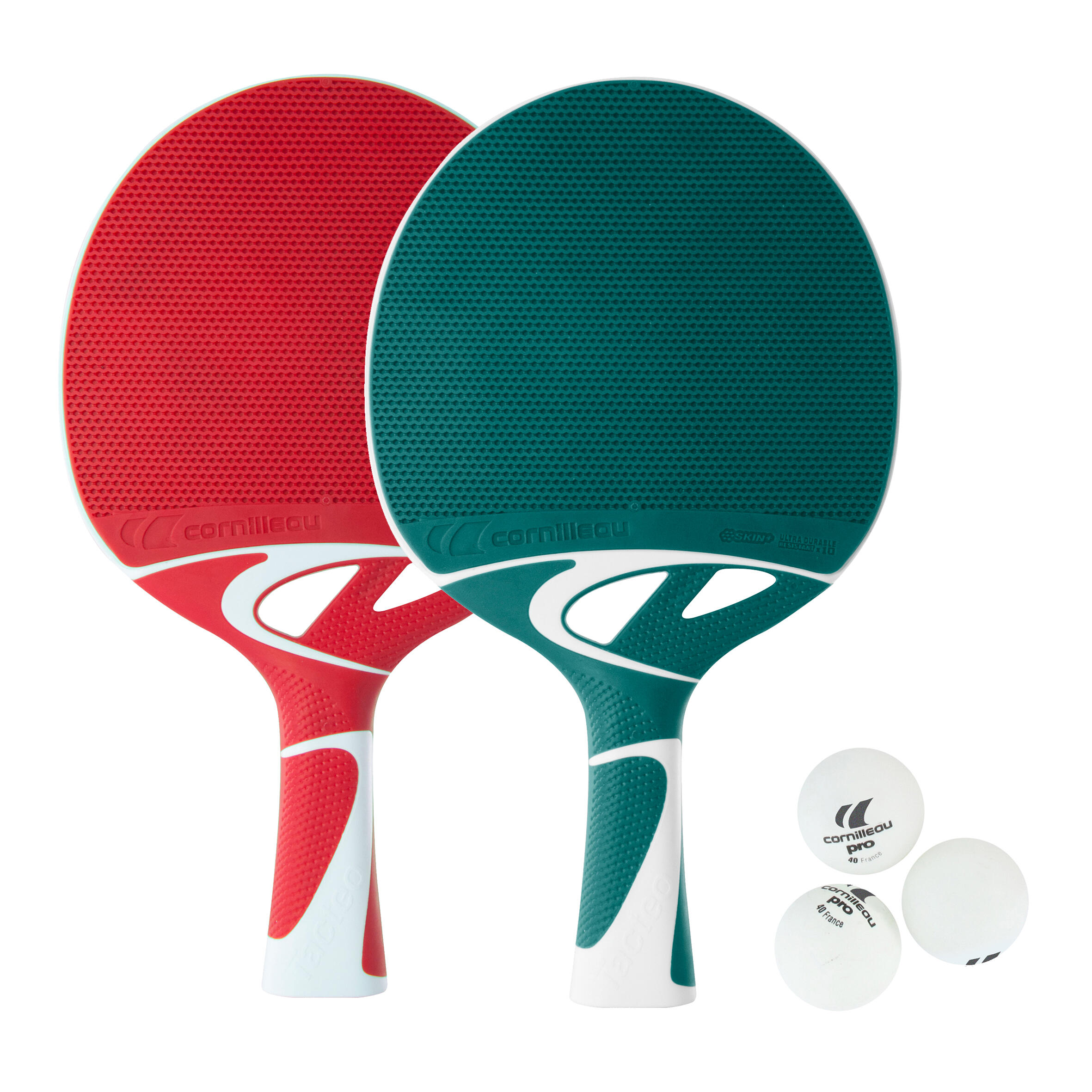 Set 2 palete + 3 mingi tenis de masă exterior CORNILLEAU imagine 2022