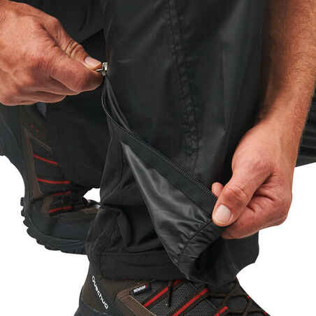 Men's waterproof overtrousers NH500 - Black