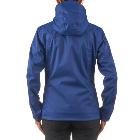 Arpenaz 300 Women's Waterproof Hiking Rain Jacket - Ink Blue