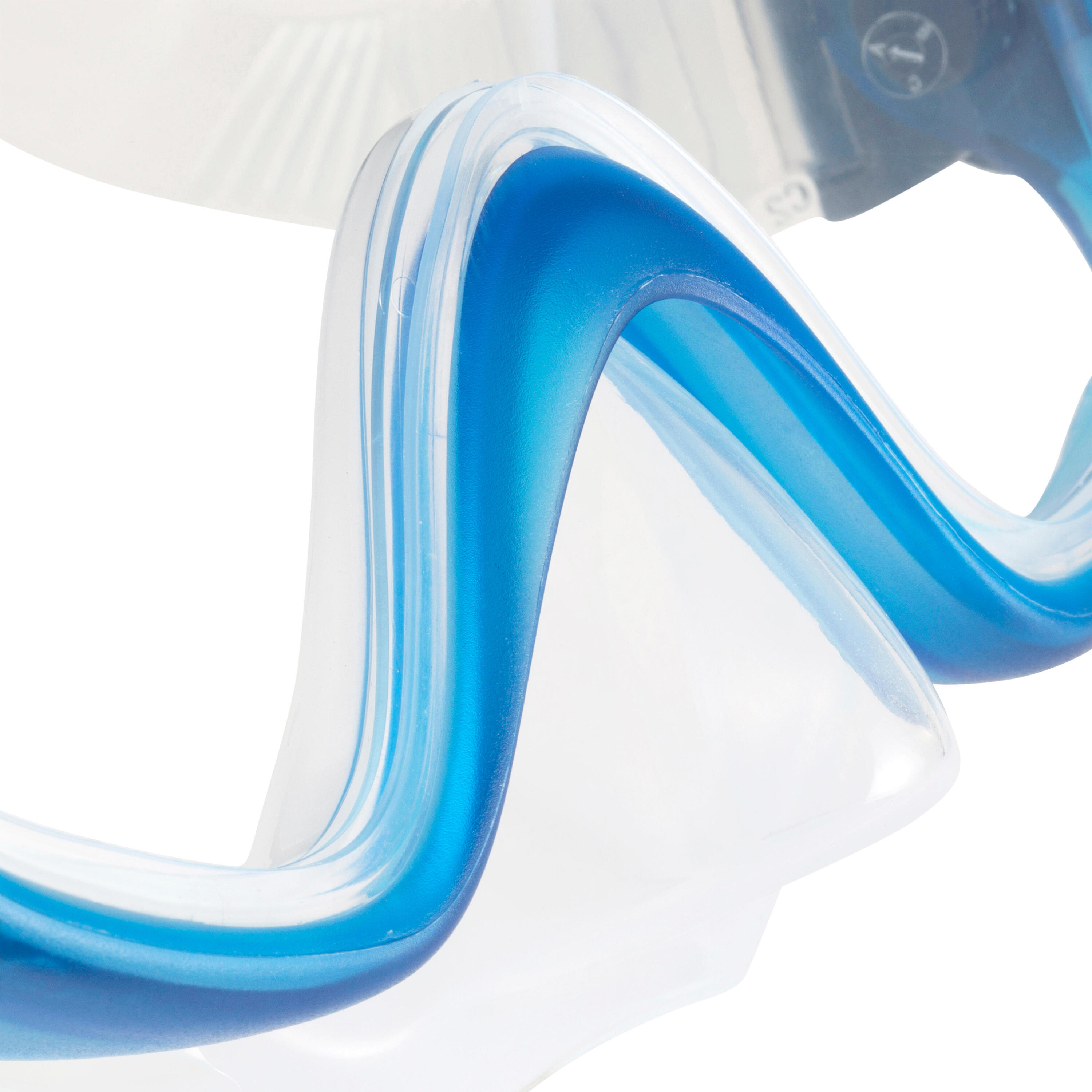100 Adult Diving or Snorkelling Mask - Blue 8/11