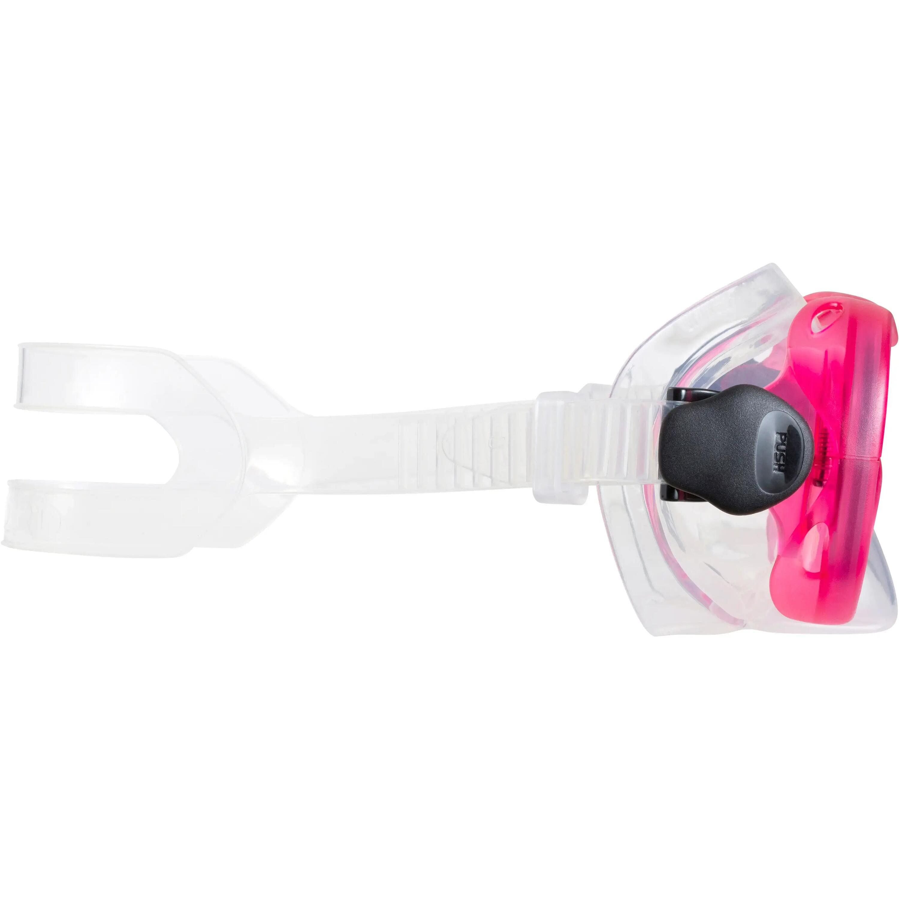 PMT 100 Adult Fins, Mask and Snorkel Snorkelling Set - Pink 4/18